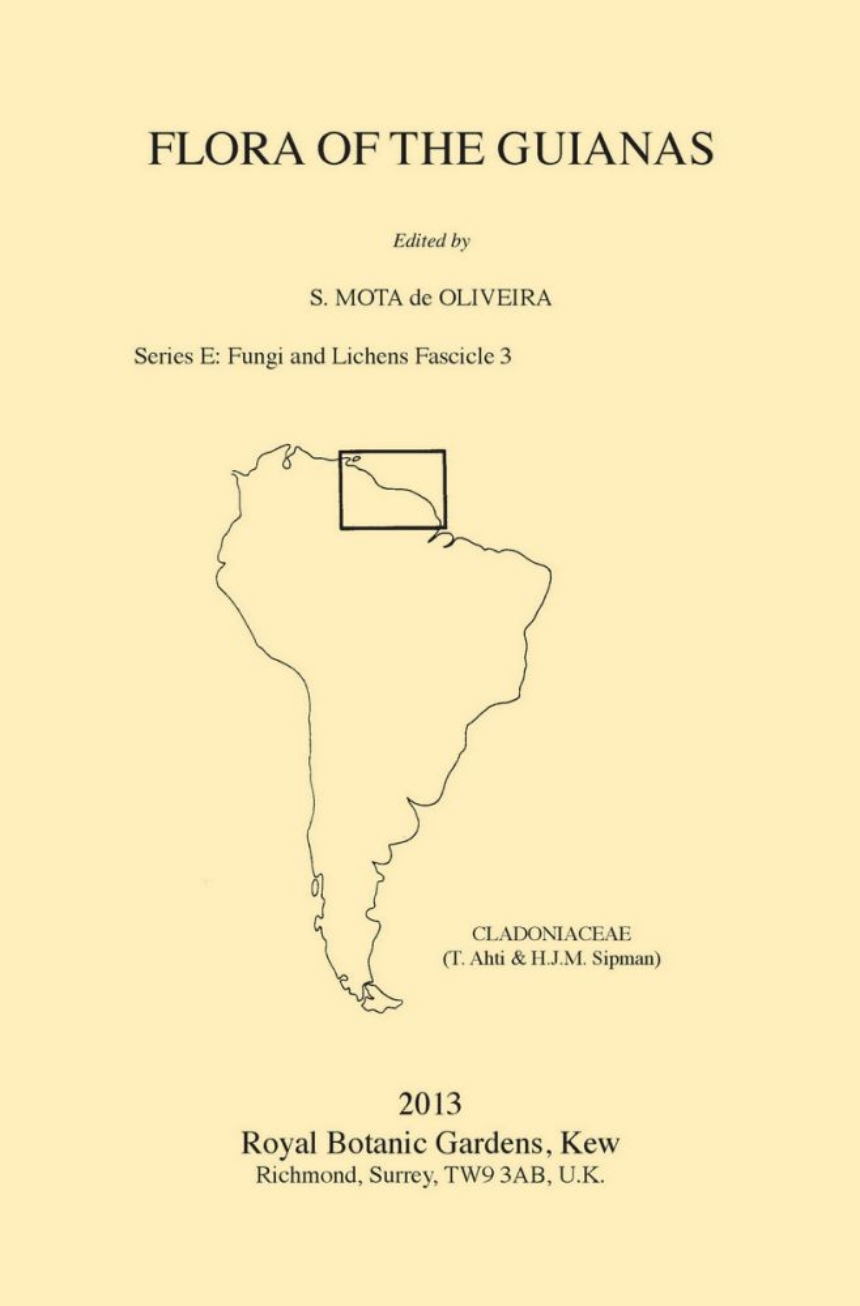 Flora of the Guianas Series E (Fungi and Lichens)